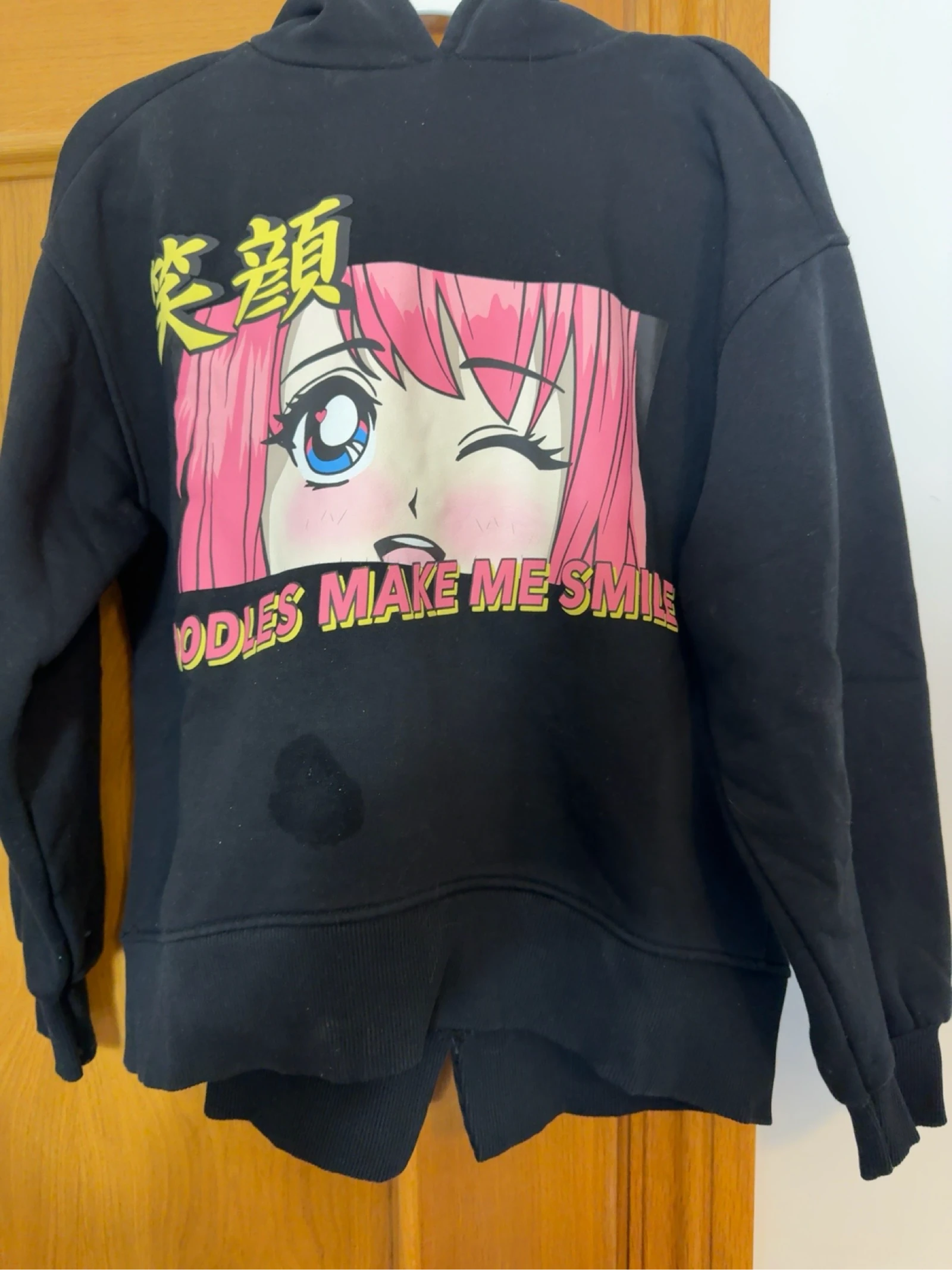 Zara Kids Black Anime Hooded Sweatshirt with Long Sleeves 11-12 years 152 cm – photo 2
